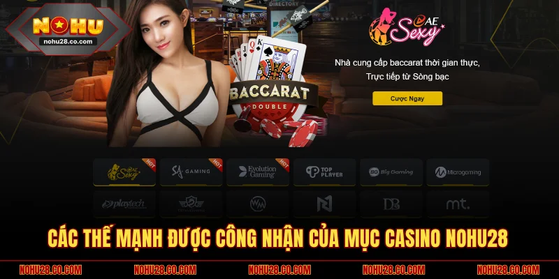 Các thế mạnh được công nhận của mục casino NOHU28