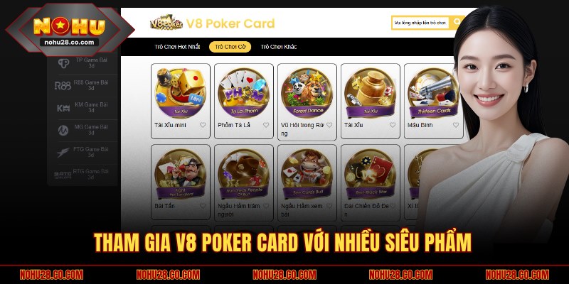 Tham gia V8 Poker Card với nhiều siêu phẩm