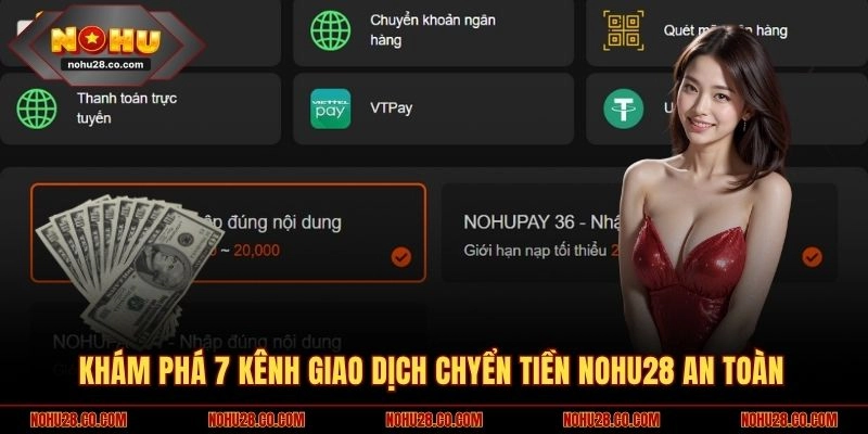 Tìm hiểu 7 phương thức nạp tiền NOHU28 phổ biến